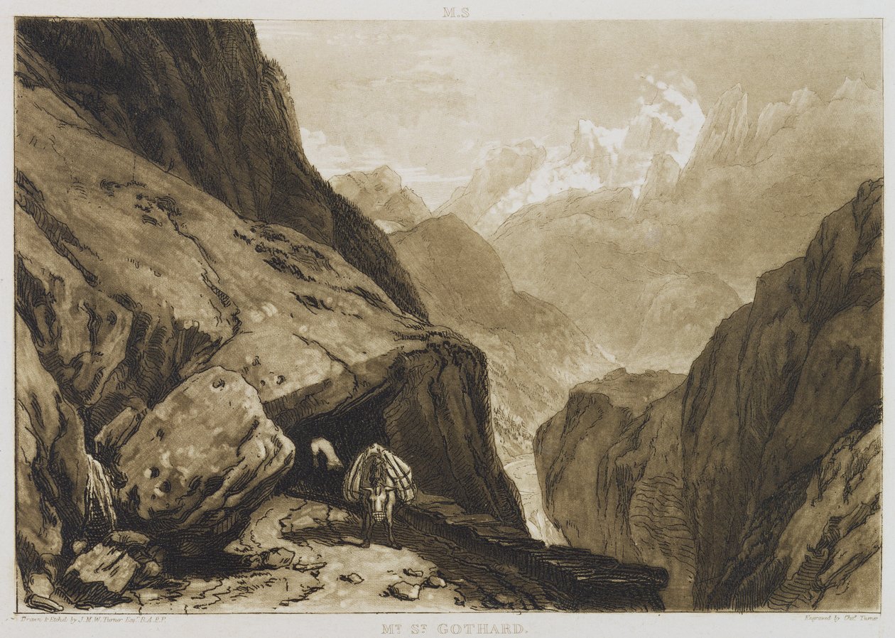 Mt. St. Gothard door Charles Yardley Turner