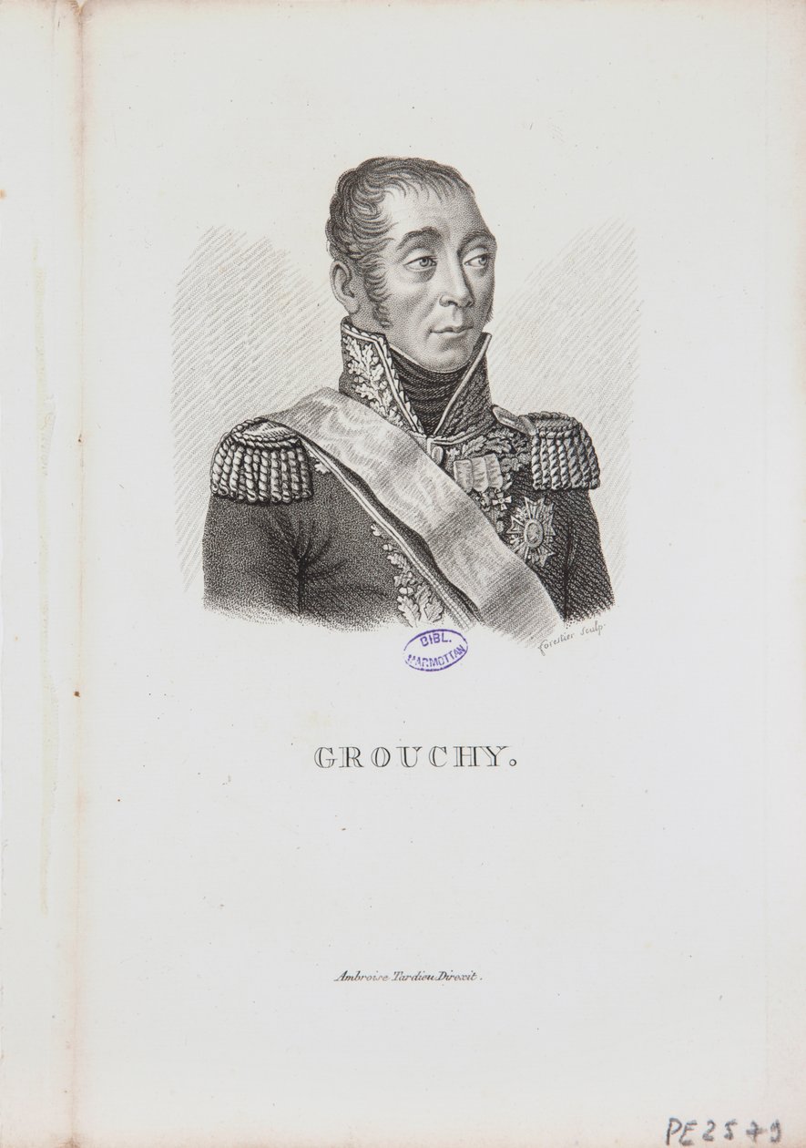 Portret van maarschalk Emmanuel de Grouchy, 1814 door Charles Aimé Forestier