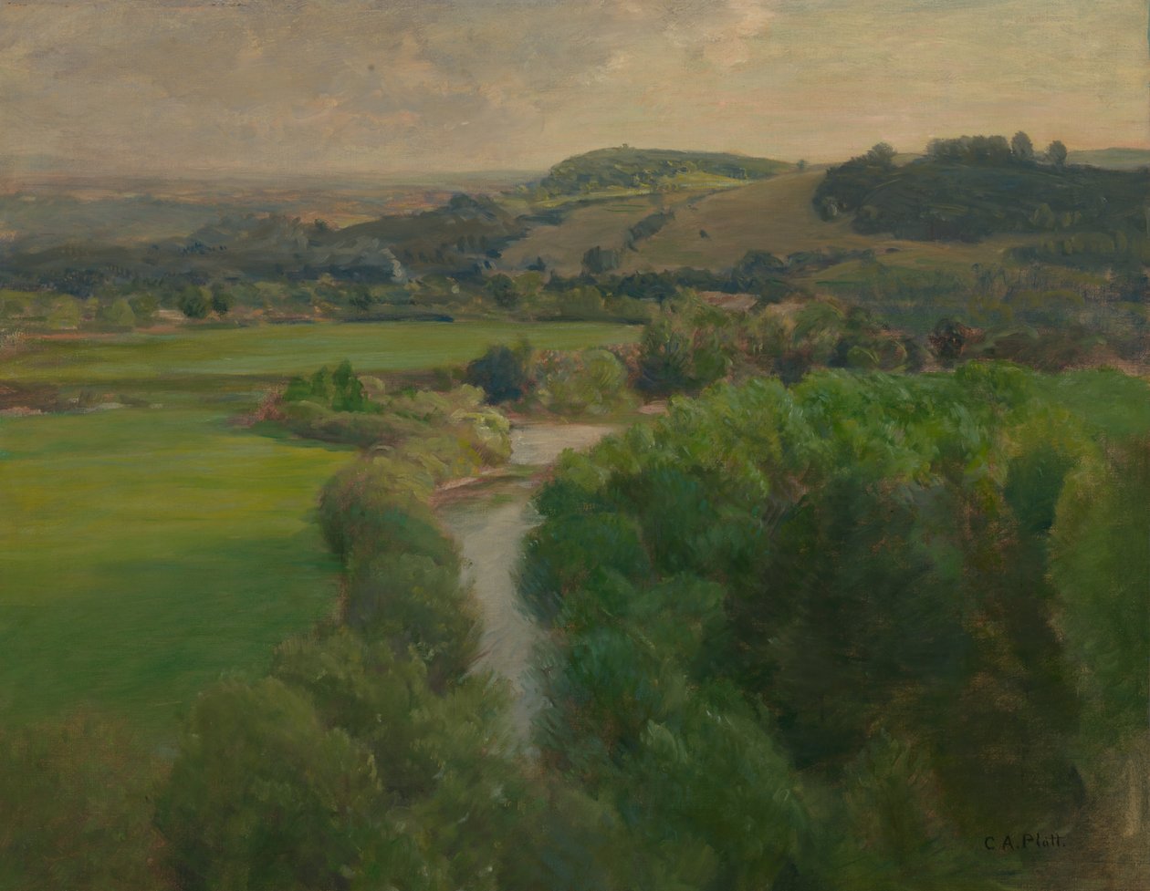 Landschap in Cornwall door Charles A. Platt