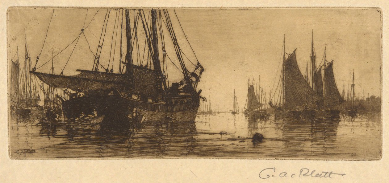 Vissersboten door Charles A. Platt