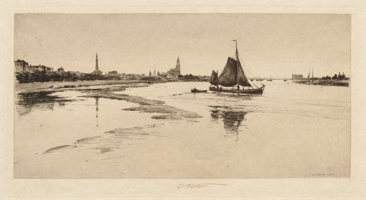 Arnhem aan de Rijn door Charles Adams Platt
