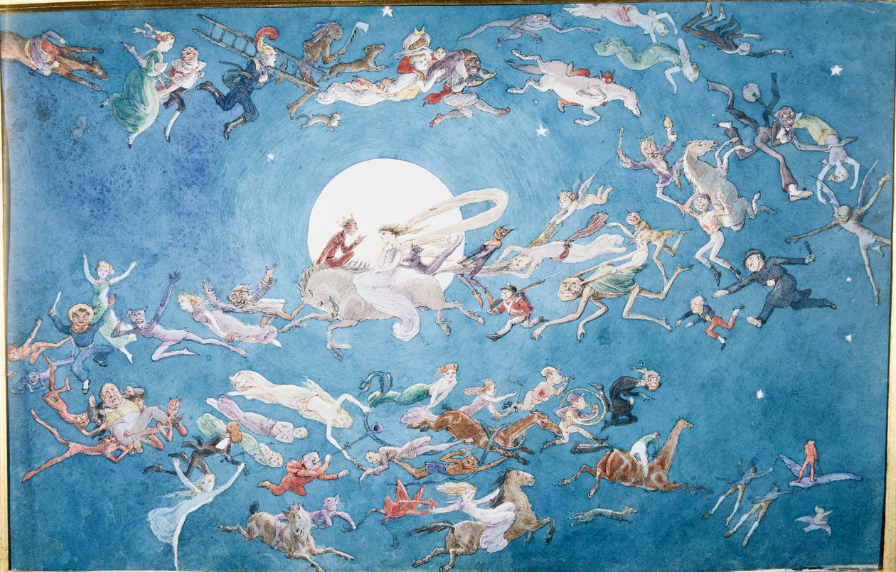 Een Dans Rond de Maan door Charles Altamont Doyle