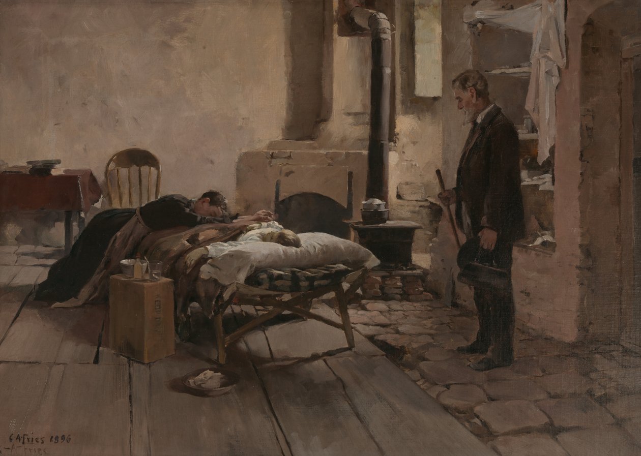 Te Laat door Charles Arthur Fries