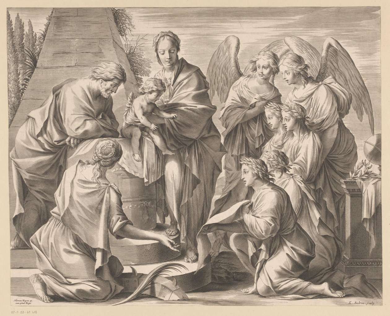 Opvoeding van Christus door Charles Audran
