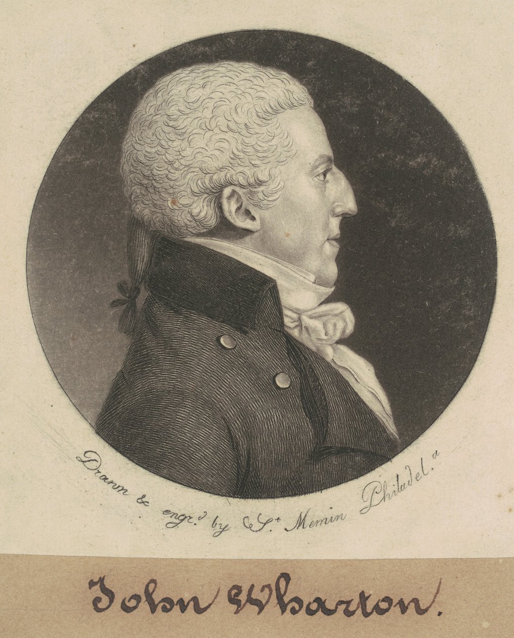 John Wharton door Charles B. J. Févret de Saint Mémin