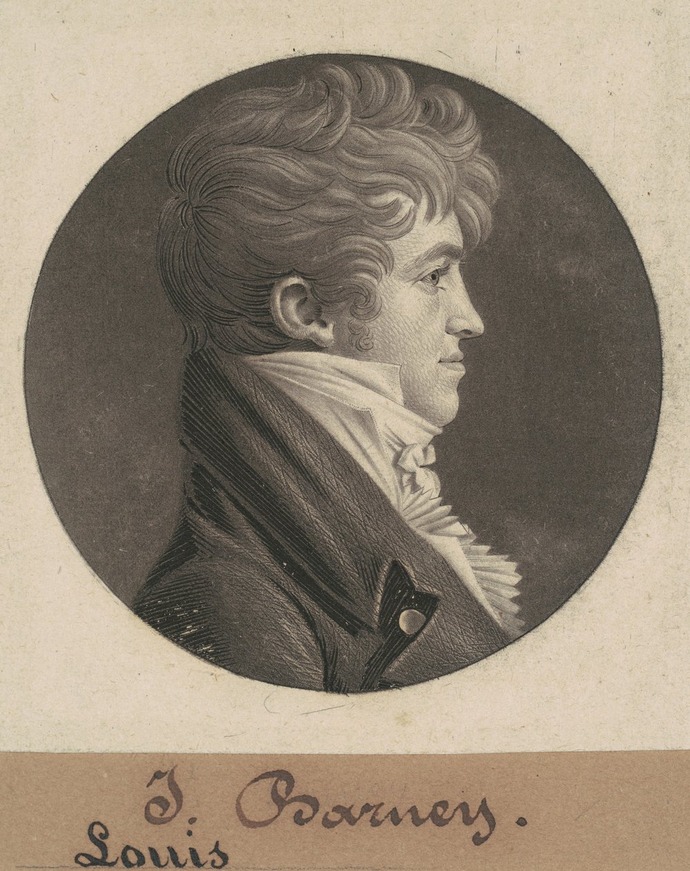 Louis Barney door Charles B. J. Févret de Saint Mémin