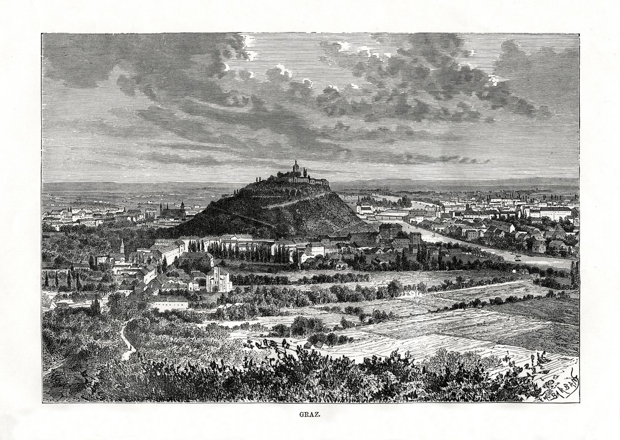 Graz, Oostenrijk, 1879 door Charles Barbant