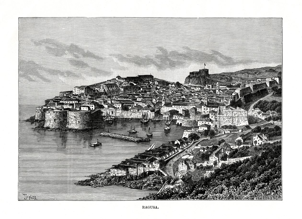 Ragusa, Sicilië, Italië, 1879 door Charles Barbant