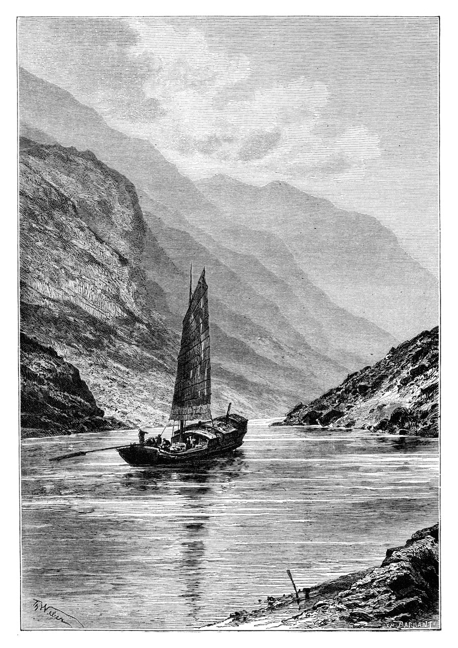 De bovenloop van de Yangtze-rivier, China, 1895 door Charles Barbant