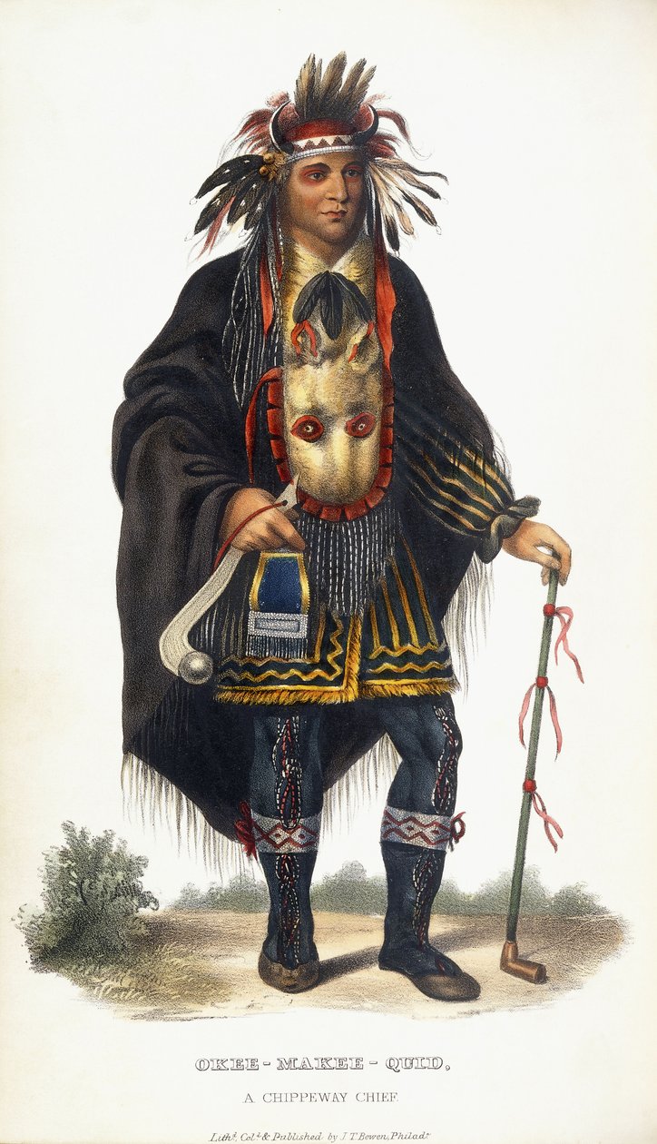 Okee-Makee-Quid, Een Chippeway Hoofd, 1854 door Charles Bird King
