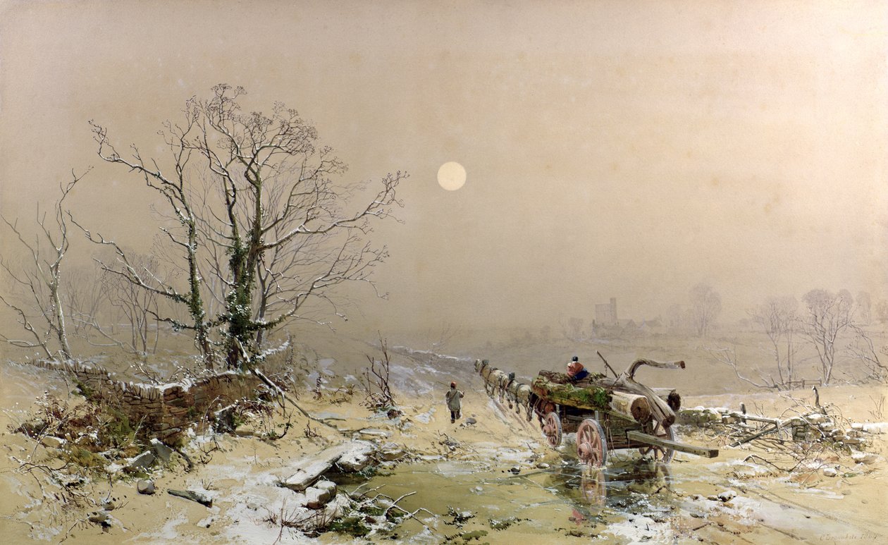 Winterscène door Charles Branwhite