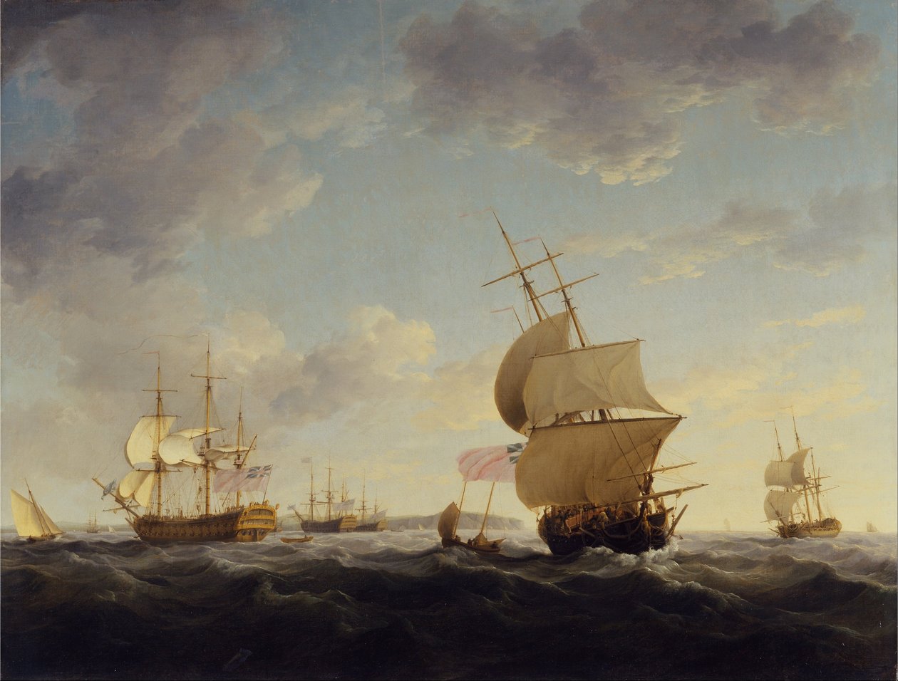 Scheepvaart in het Engelse Kanaal door Charles Brooking