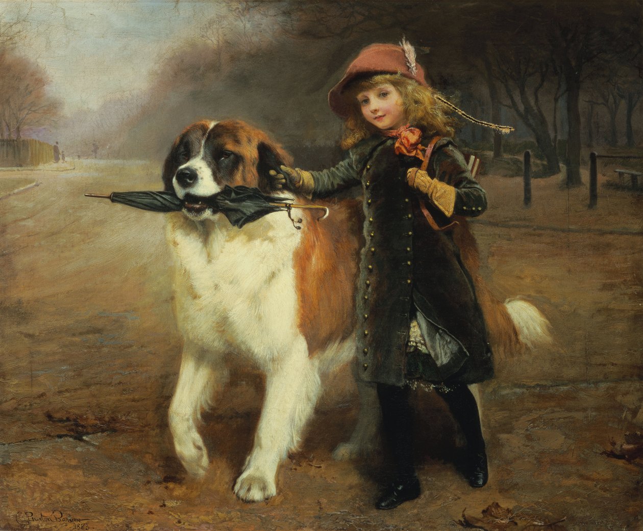 Op Weg naar School door Charles Burton Barber