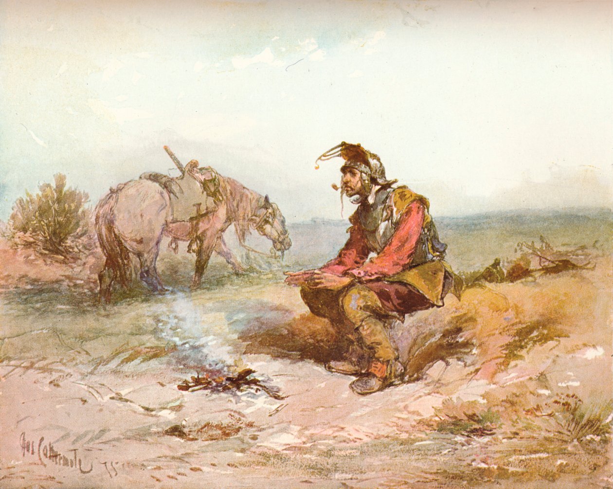 Langham Schets: Het Bivak, ca. 1885 door Charles Cattermole