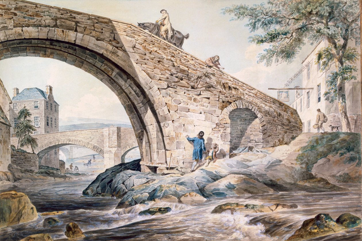 Uitzicht op de Bruggen bij Haywick door Charles Catton