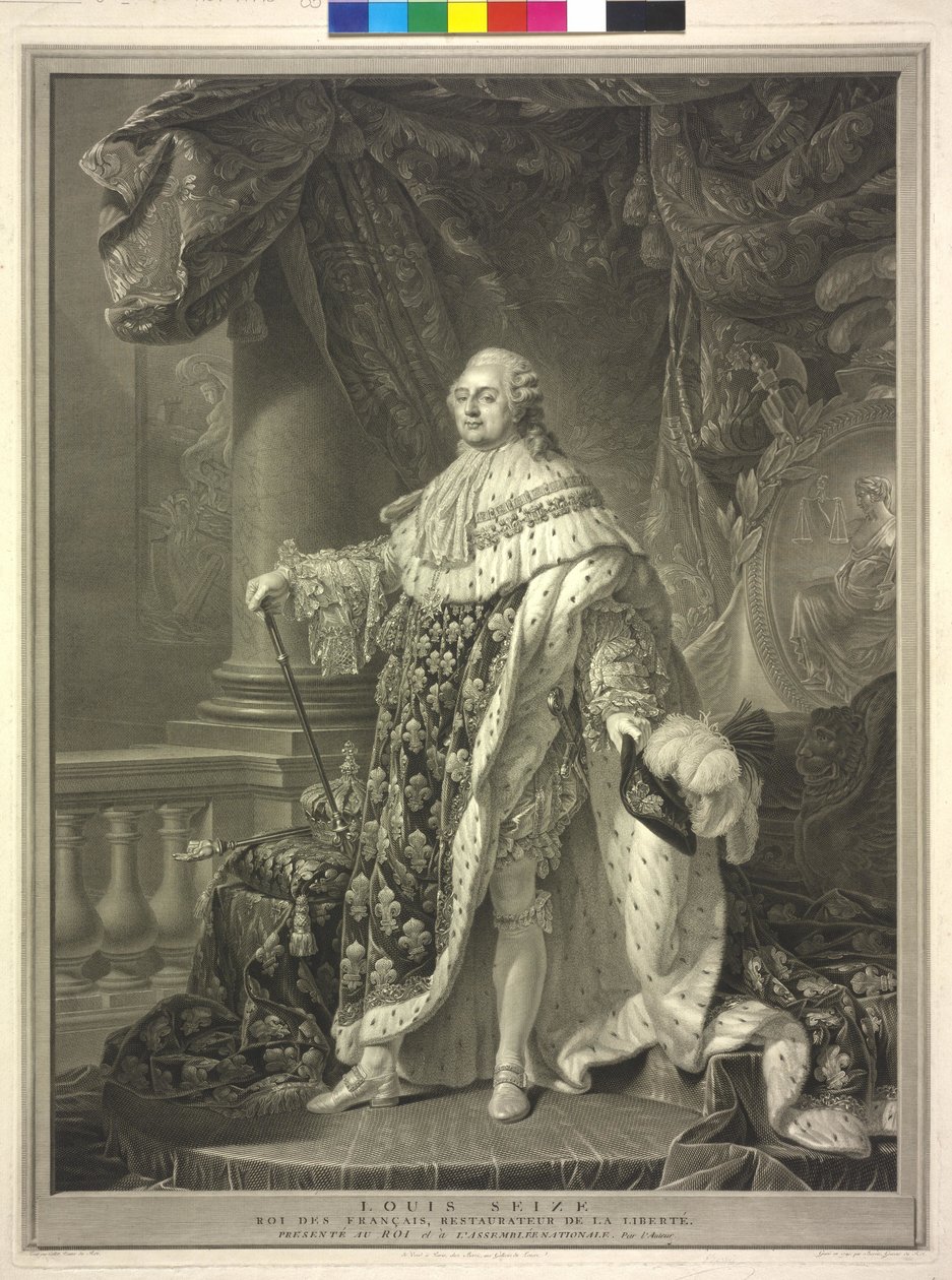 Koning van Frankrijk Lodewijk XVI door Charles Clément Bervic