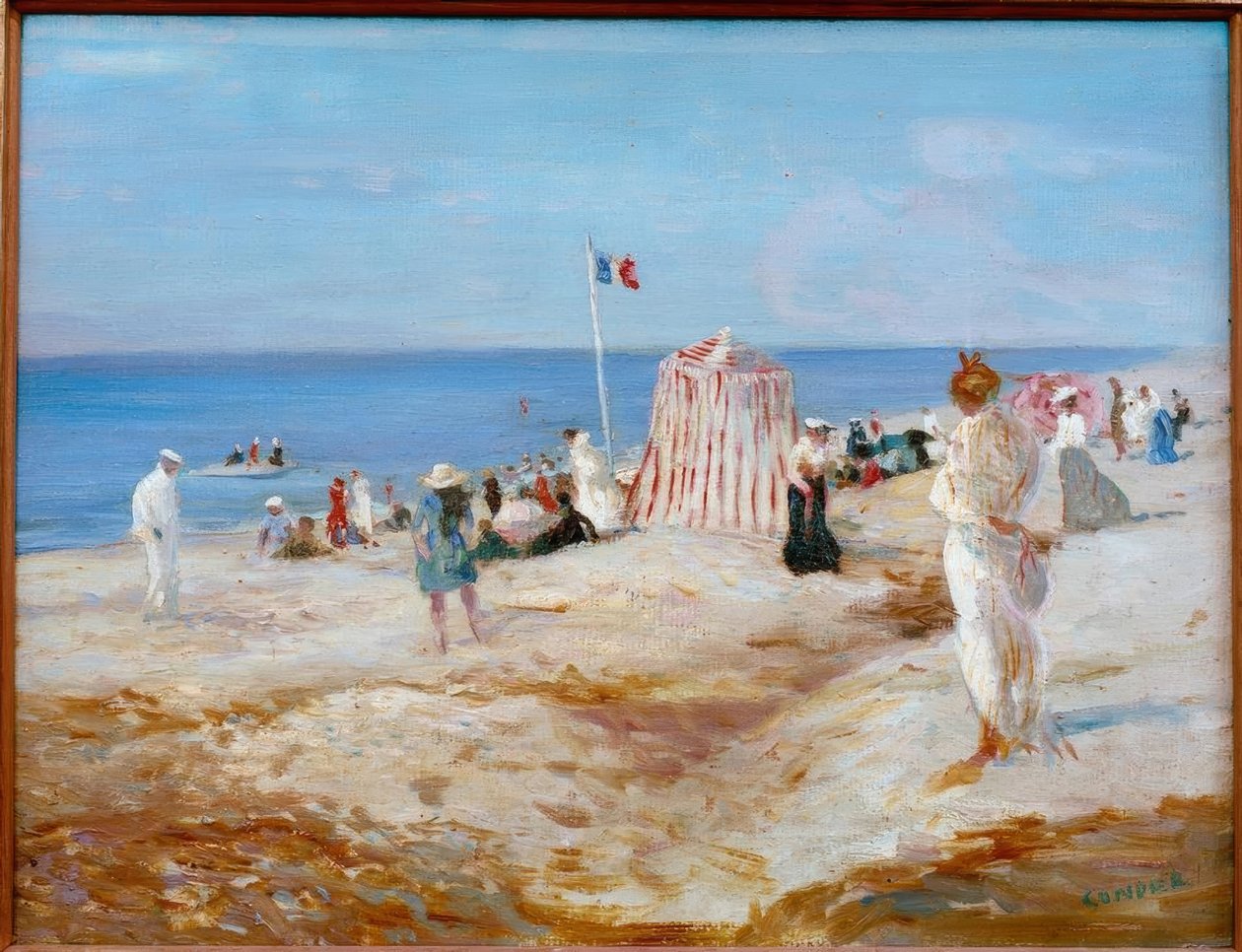 Strandscène Dieppe door Charles Edward Conder