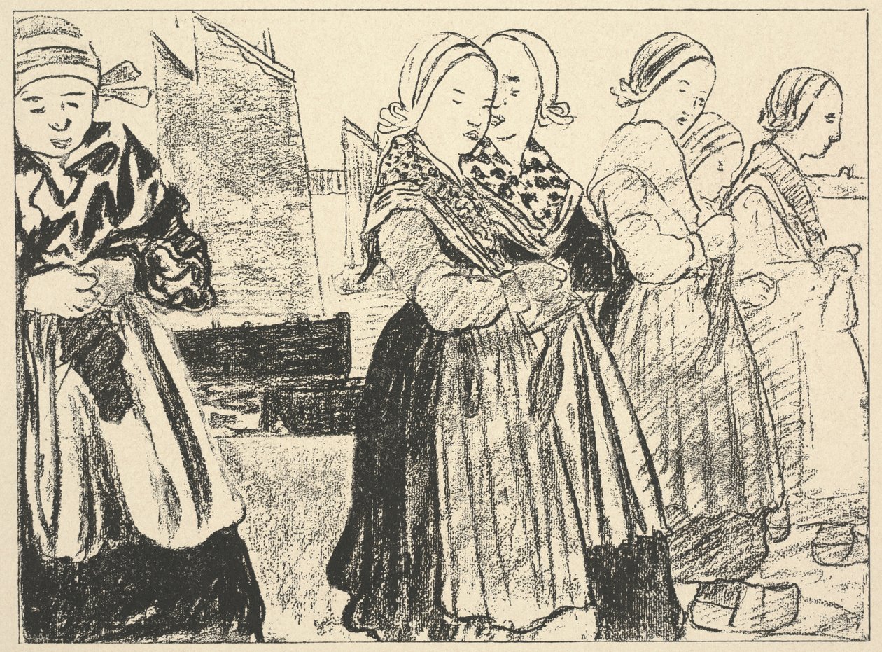 Bretonse Vrouwen (Bretonnes) door Charles Cottet