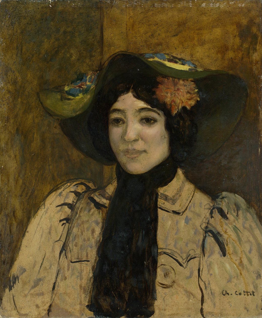 Portret van een vrouw, ca. 1900 door Charles Cottet