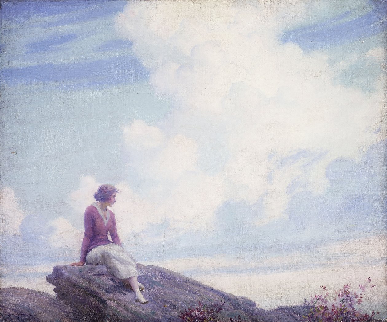 De Roze Wolk door Charles Courtney Curran