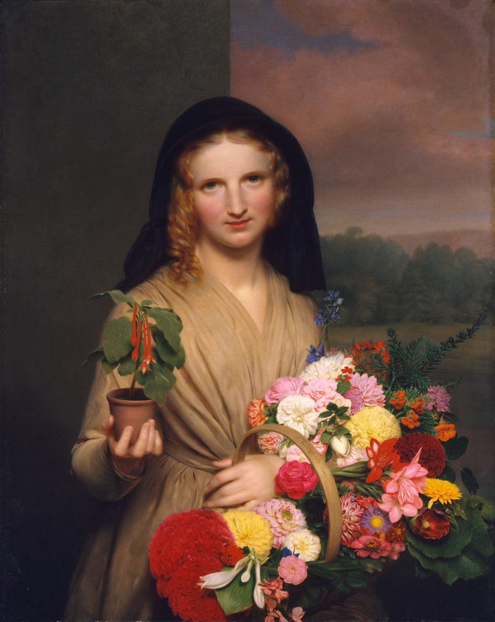 Het bloemenmeisje, 1846 door Charles Cromwell Ingham
