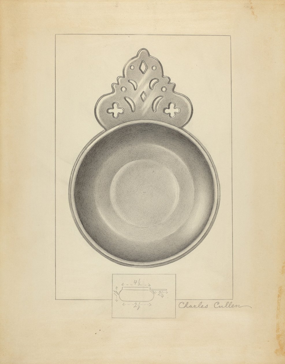 Pewter Porringer door Charles Cullen