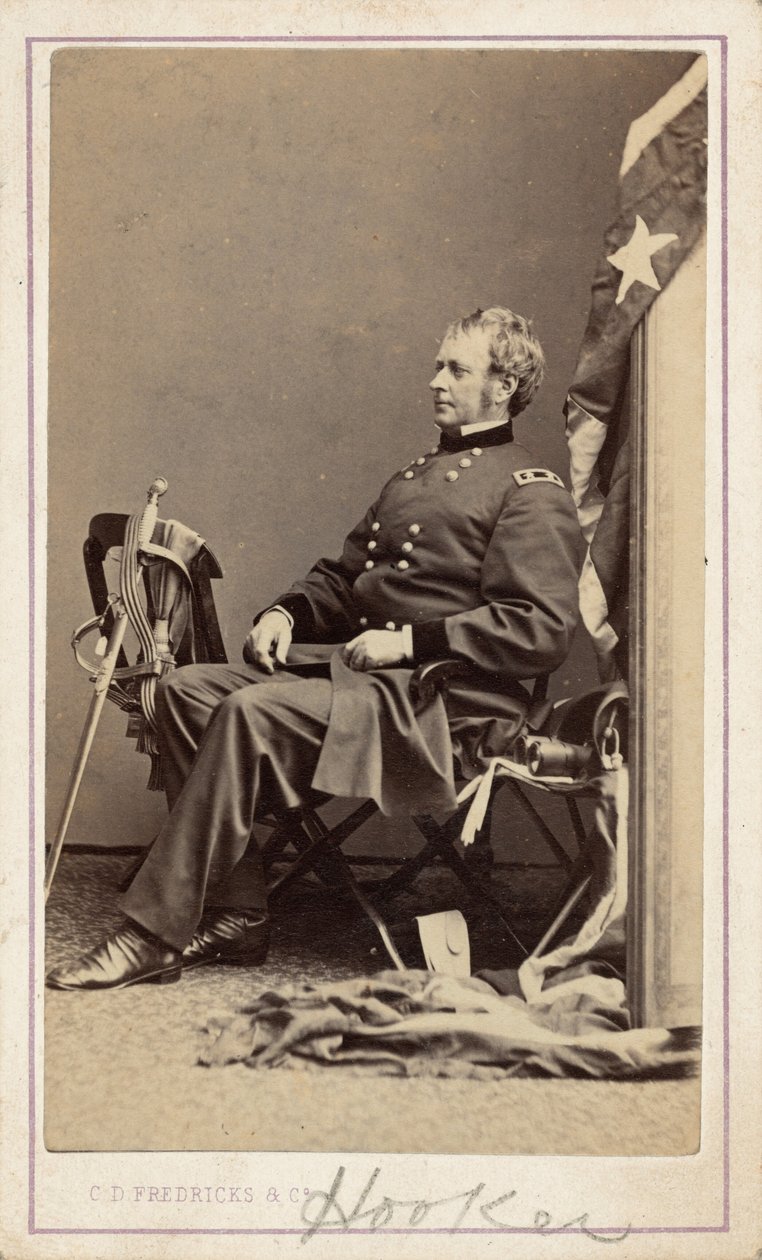 Generaal Joseph Hooker,c. 1865 (foto) door Charles D. Fredricks
