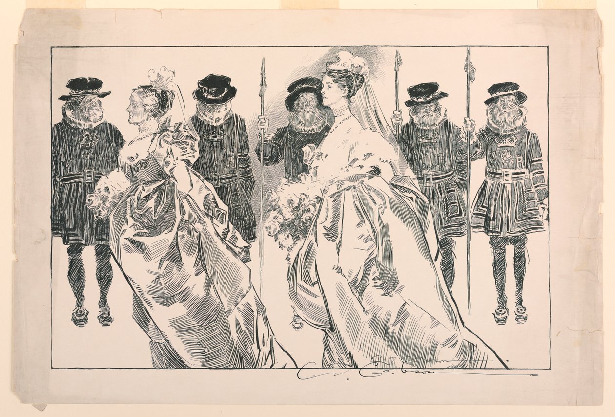 Aan het hof gepresenteerd door Charles Dana Gibson