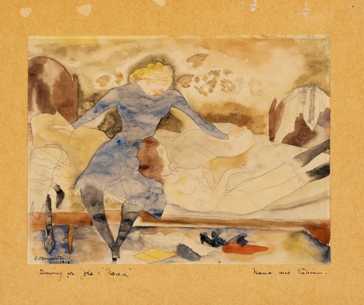 Nana Bezoekt haar Vriendin Satin door Charles Demuth