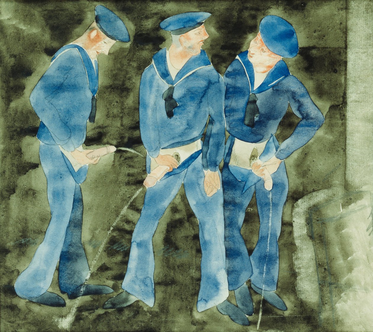 Drie matrozen door Charles Demuth