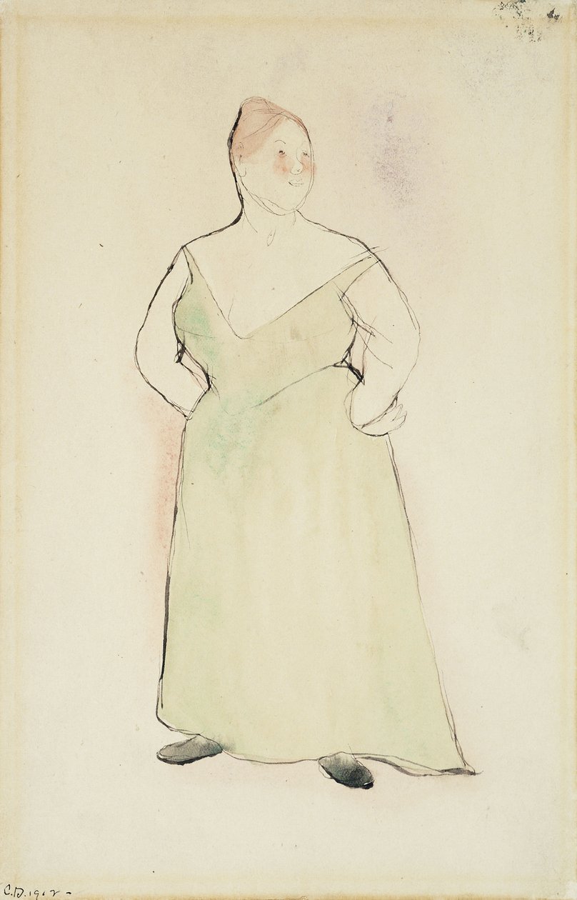 Vrouw in avondjurk door Charles Demuth