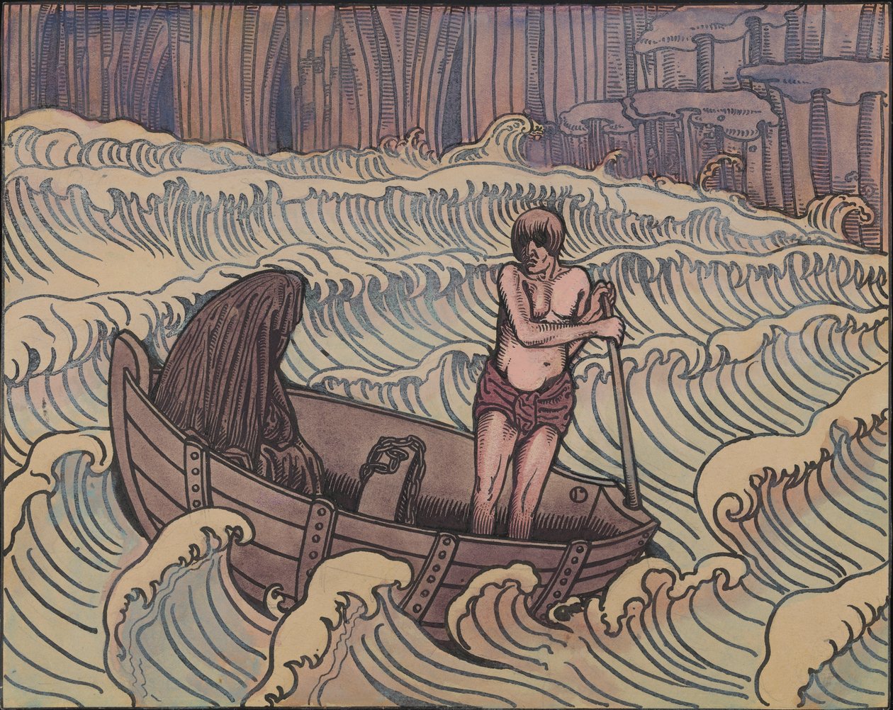Charon, ca 1896 door Charles Doudelet