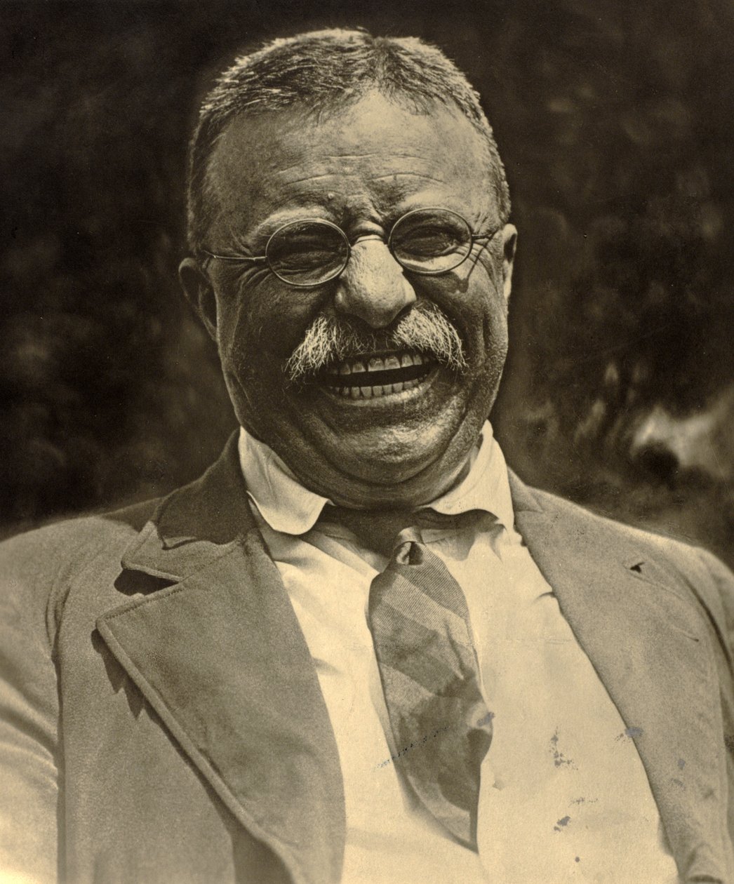 Theodore Roosevelt lachend, c.1910 door Charles Duprez