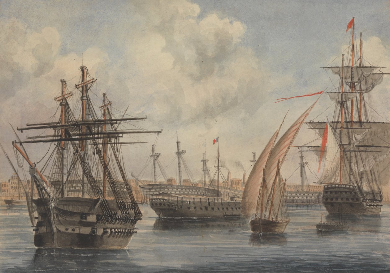 De haven, Alexandrië door Charles Dyce