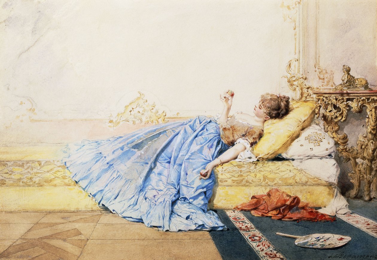 Een Peinzend Moment door Charles Edouard de Beaumont