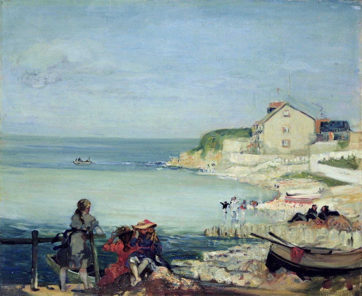 Strandscène, Swanage door Charles Edward Conder