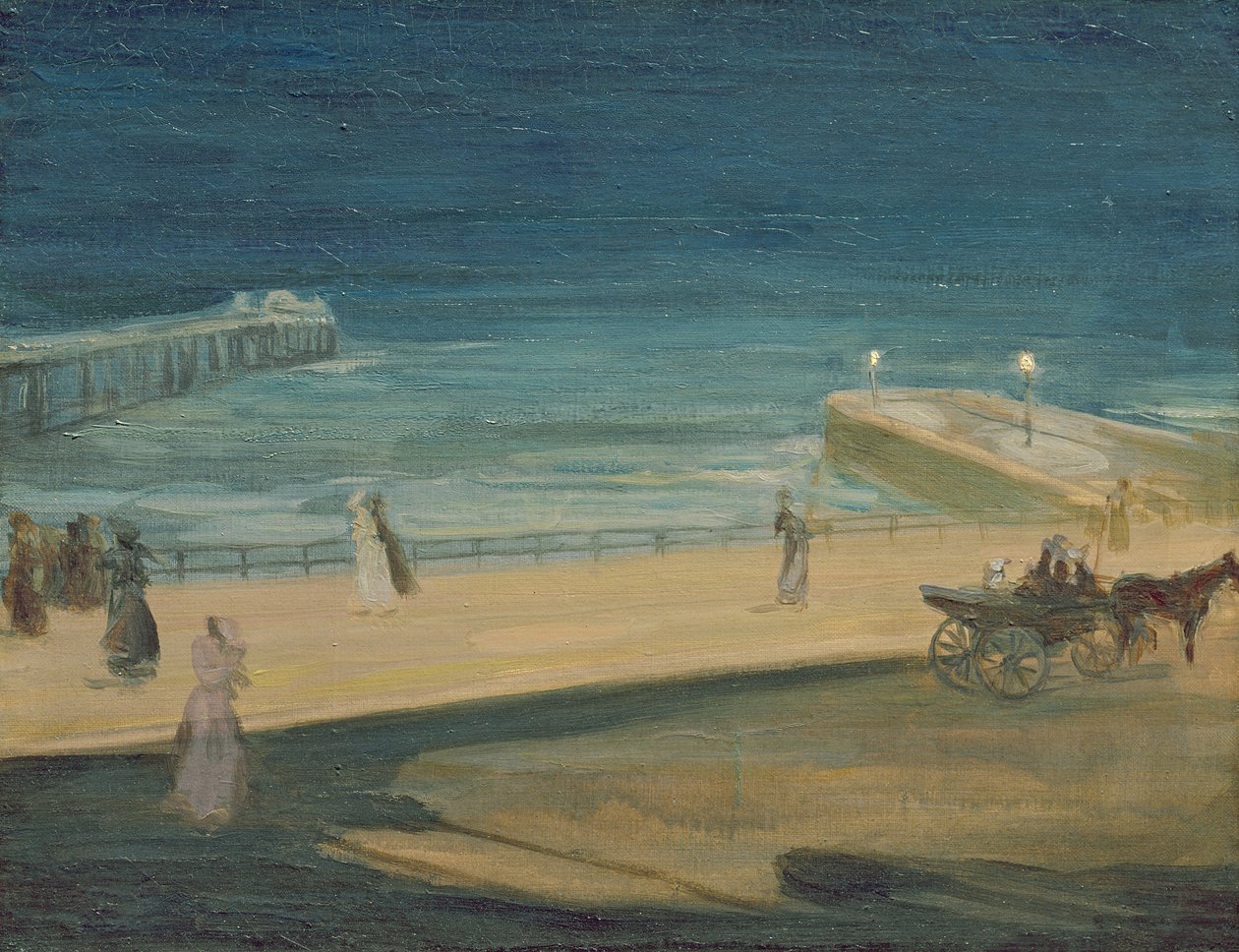 Op de pier, Brighton door Charles Edward Conder