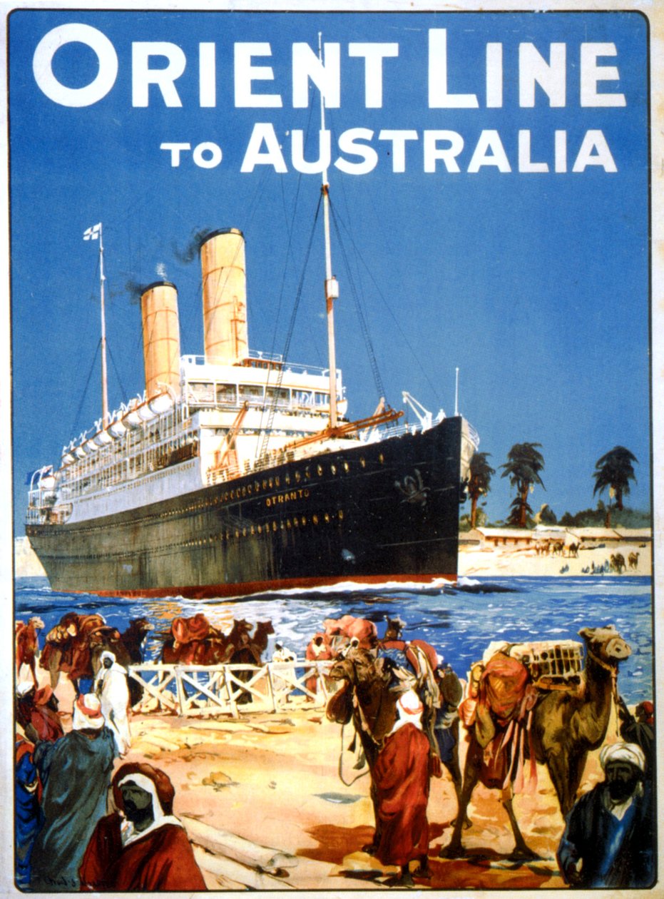 Orient Line naar Australië door Charles Edward Dixon