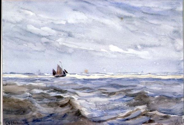 Aan de oostkust, 19e eeuw door Charles Edward Holloway