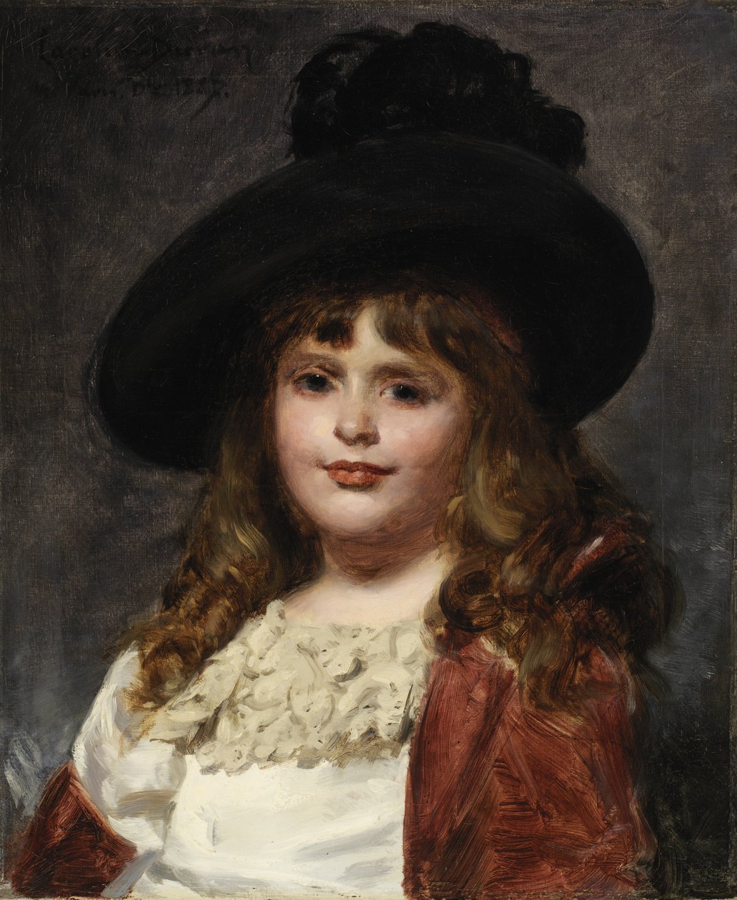 Laura op zevenjarige leeftijd door Charles Emile Auguste Carolus Duran