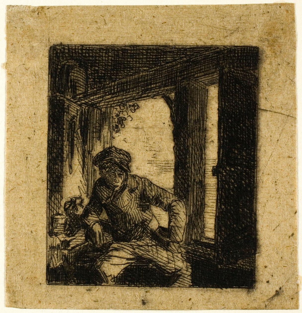 Drinker door Charles Emile Jacque