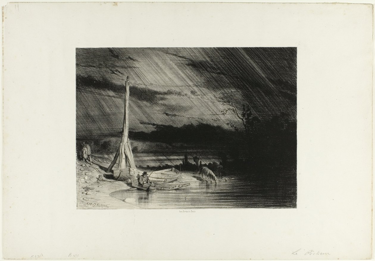 Visser door Charles Emile Jacque