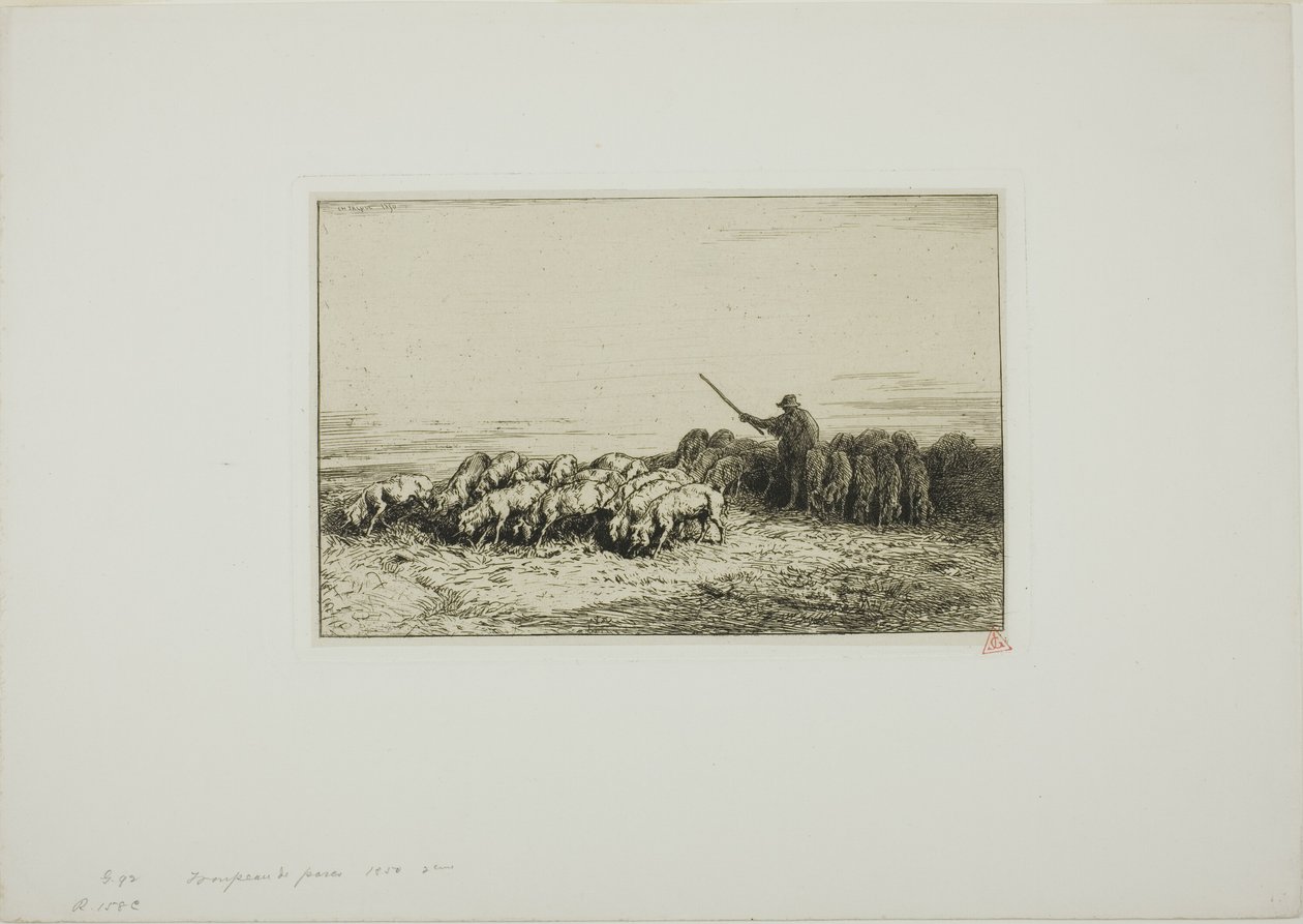 Kudde Varkens door Charles Emile Jacque