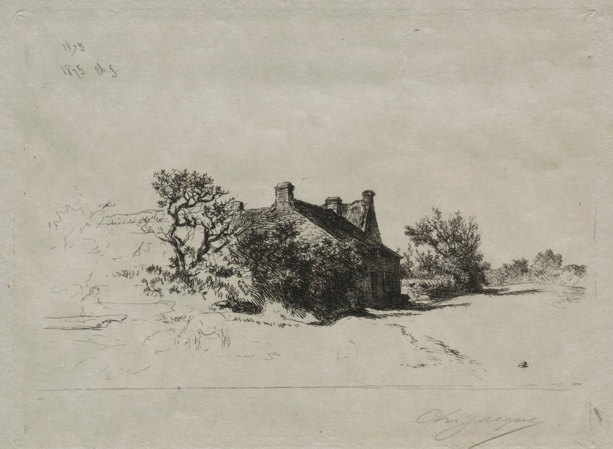 Les Petits Maisons Kercassier door Charles Emile Jacque