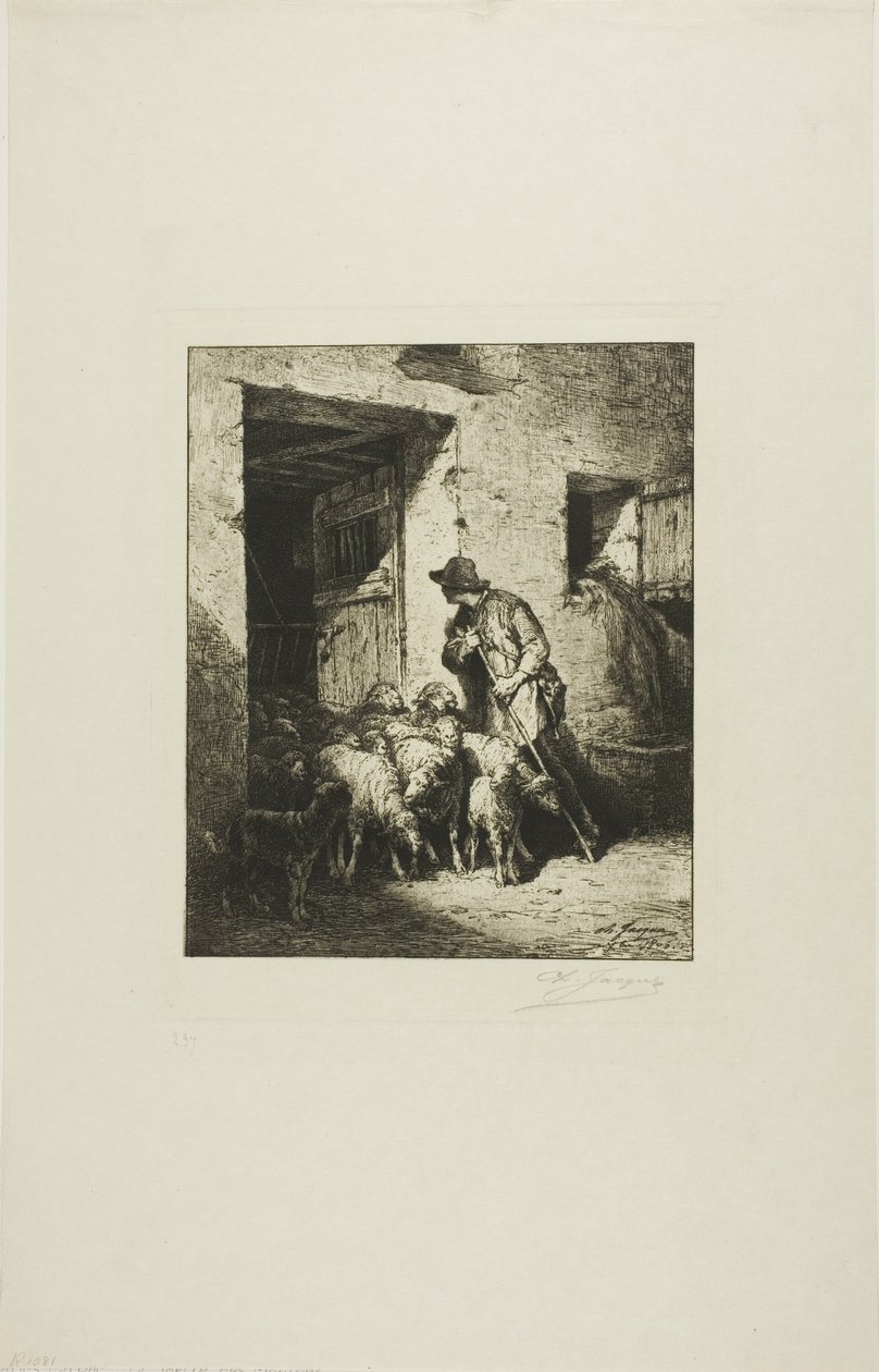 De Schapen Loslaten door Charles Emile Jacque