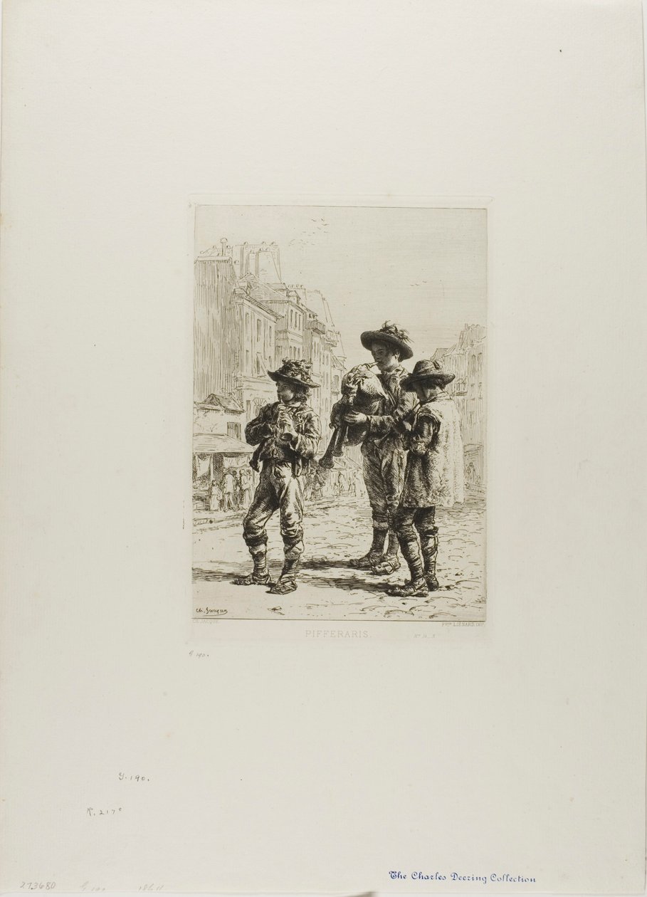 Pifferari door Charles Emile Jacque