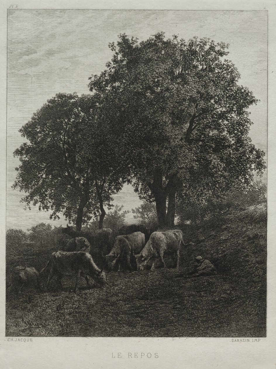 Rust door Charles Emile Jacque