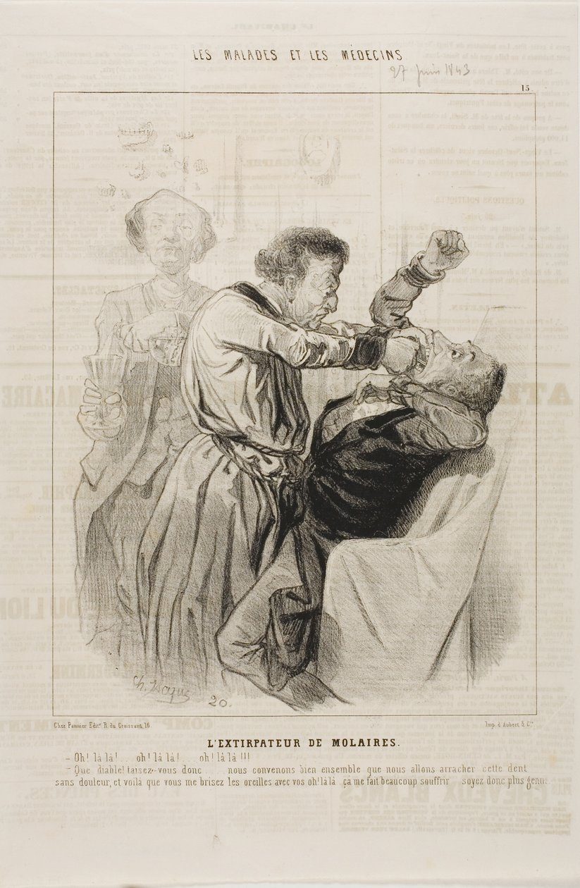 De Tandentrekker (plaat 15) door Charles Emile Jacque