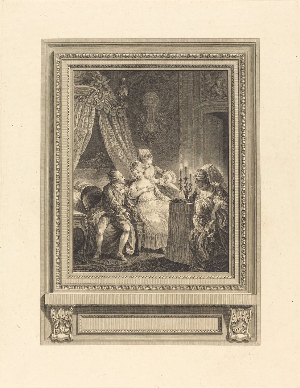 De Nacht door Charles Emmanuel Patas after Charles Eisen