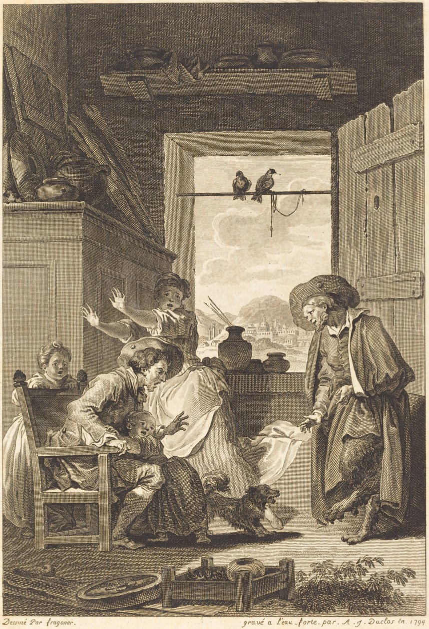 Belphegor door Charles Emmanuel Patas and Antoine Jean Duclos after Jean Honoré Fragonard